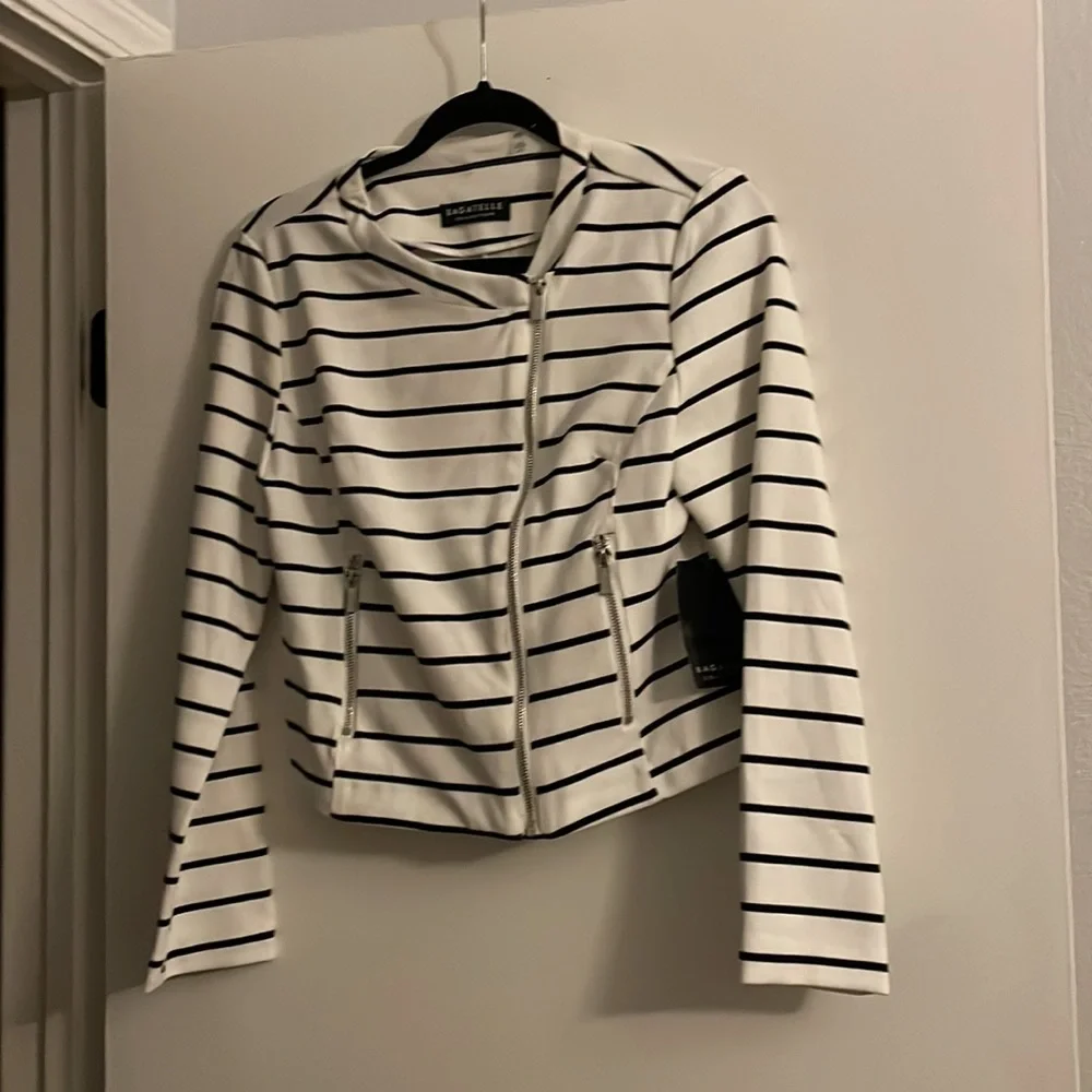 Bagatelle White Jacket with stripes size PS - Picture 5 of 7